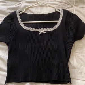 black lace top